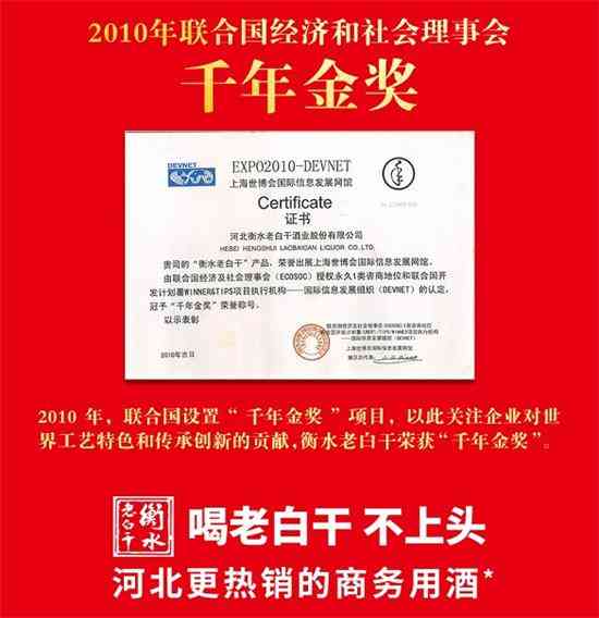 中国骄傲 衡水老白干荣膺食品界“诺贝尔”奖