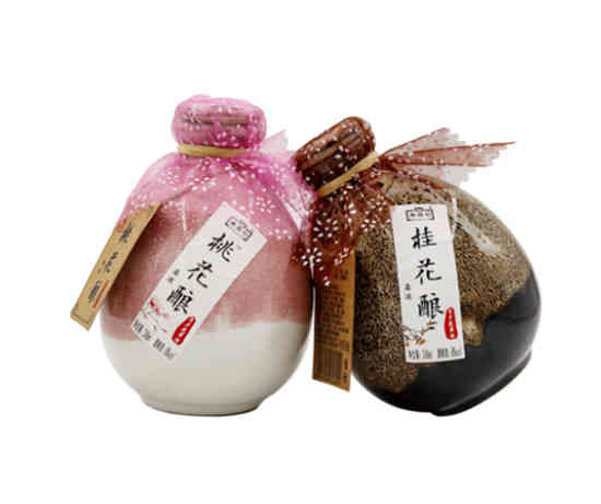 澳迪尼桃花酿桂花酿低度微醺果酒古风网红甜酒2瓶装
