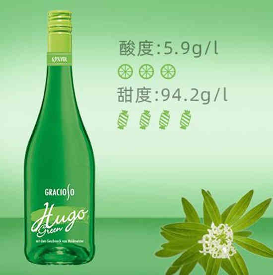 雷司虹颜（车叶草味）鸡尾酒德国进口多口味女生微醺酒750ML