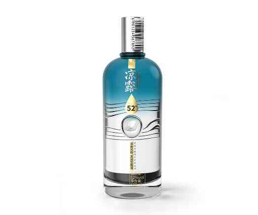 凉露52度白酒500ml×12瓶蓝色光瓶酒