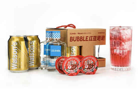 江小白×屈臣氏 BUBBLE.红豆泡泡联合套装
