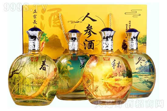 人参酒春夏秋冬 52度500ml×4瓶 滋补养生酒价格，多少钱？